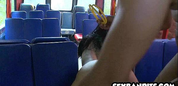  Petite Latina teen babe gets fucked on a bus 04